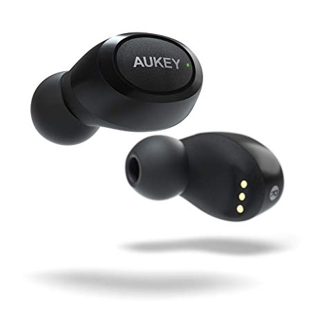 5 estuche de carga en oreja con AUKEY True inalámbrico de auriculares Bluetooth Auriculares Rosa 