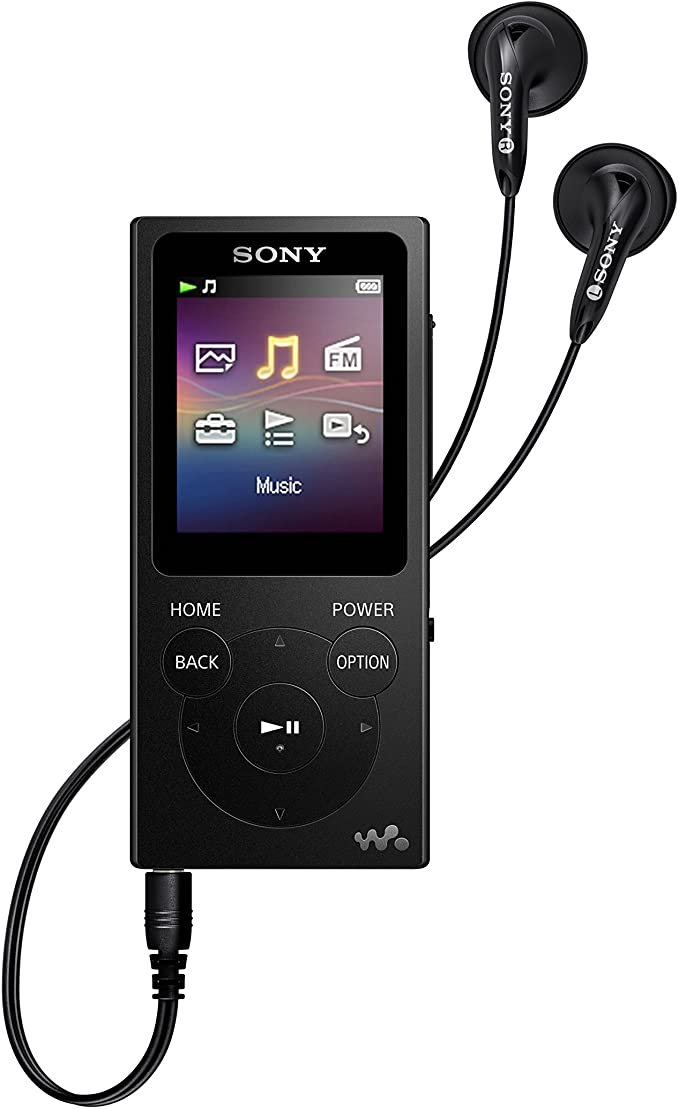 Reproductor MP3 Bluetooth Mejorado 32GB, Multifunción Música Grabador FM  Radio, Rasgando, Shuffle, HiFi, Negro Mate(Auriculares con Cable, Cable